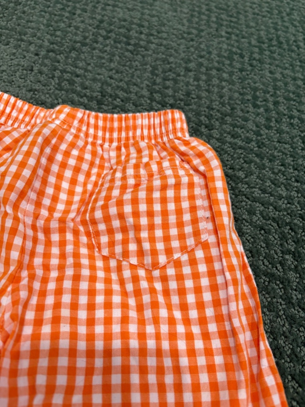 Orange Gingham toddler Pants - Picture 4 of 4